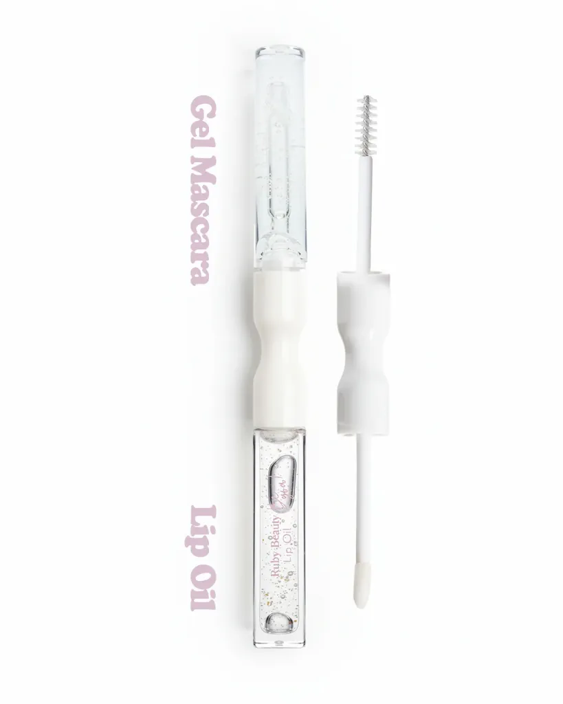 Ruby Beauty RB-4054 2-in-1 Lip Oil & Gel Mascara – Clear