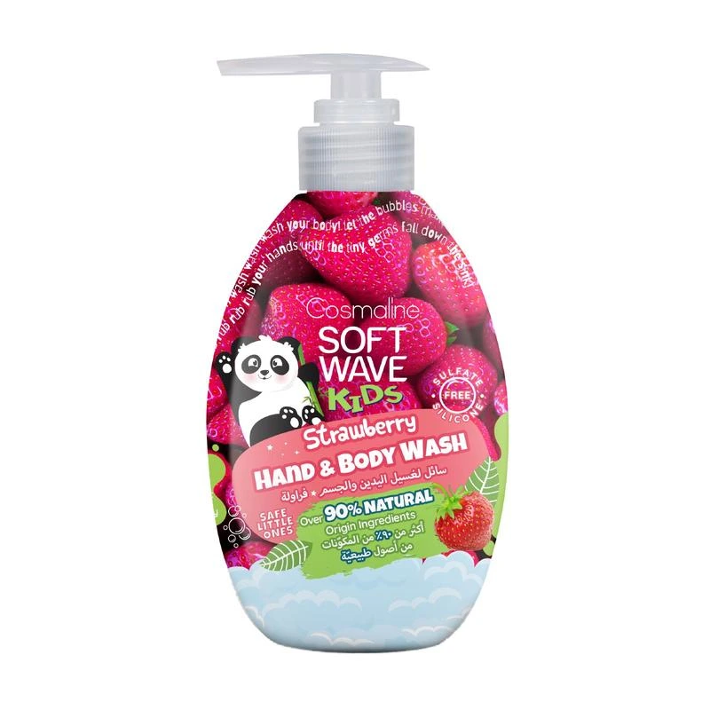 Soft Wave Kids Hand And Body Wash Strawberry 550Ml