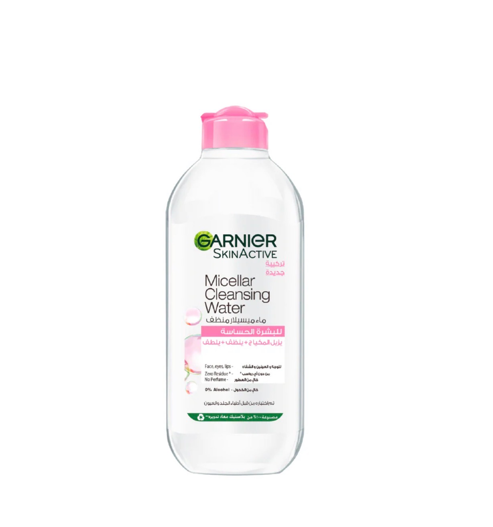 Garnier Micellar Water Facial Cleanser and Makeup Remover Pink for Sensitive Skin