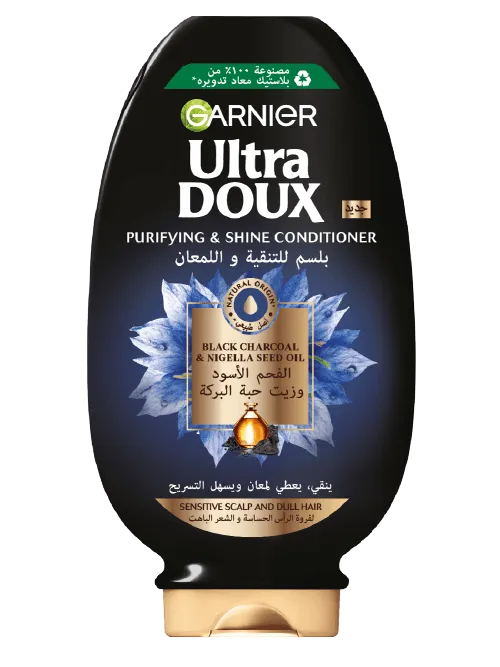 Garnier Ultra Doux Black Charcoal Conditioner 200ml