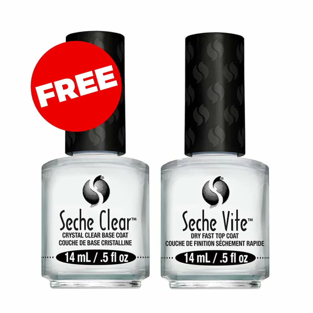 Seche Vite Dry Fast Top Coat + Seche Clear Base Coat Free