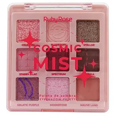 Ruby Rose Cosmic Mist Eyeshadow Palette Pink E-2204