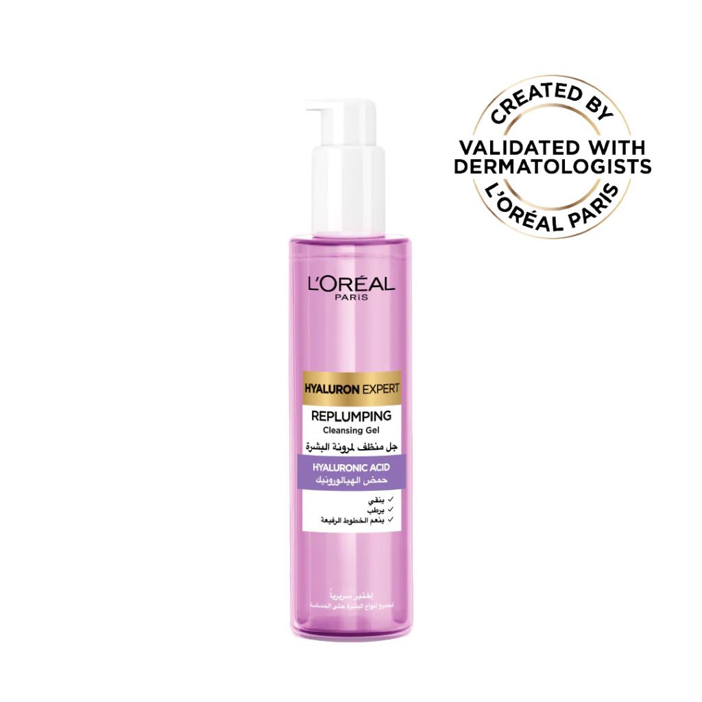 L'Oreal Paris Hyaluron Expert Replumping Cleansing Gel, with Hyaluronic Acid