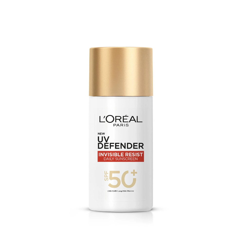 L’Oréal Paris, UV Defender Invisible Resist, SPF50+ Daily Sunscreen, For All Skin Types, 50ml