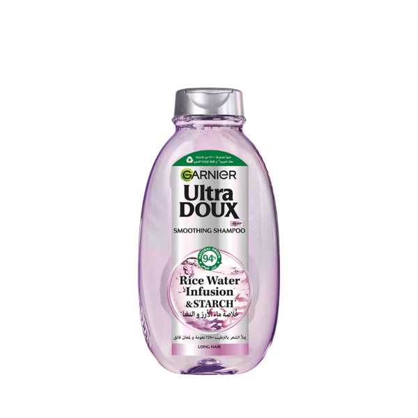 Garnier Ultra Doux Rice Water Infusion & Starch Shampoo For Long Hair, Smooth And Shine (400ml)