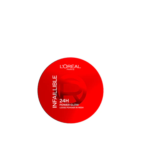 L’Oréal Paris Infaillible 24H Power Glow Loose Powder in Mesh, Pore Blurring, Radiant Glow, and Hydrating Formula (Universal)